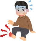 痛風が痛い男性