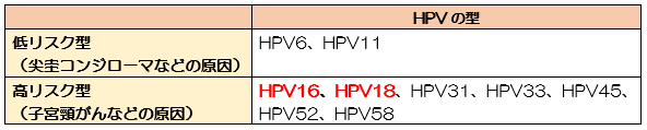HPVの型